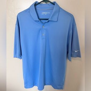 Nike dri fit blue golf shirt. Size large.